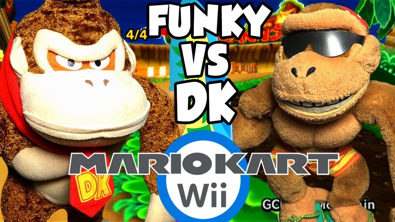 ABM: Donkey Kong против Funky Kong!! Геймплей Mario Kart Wii!! Гонки и битвы!! ᴴᴰ