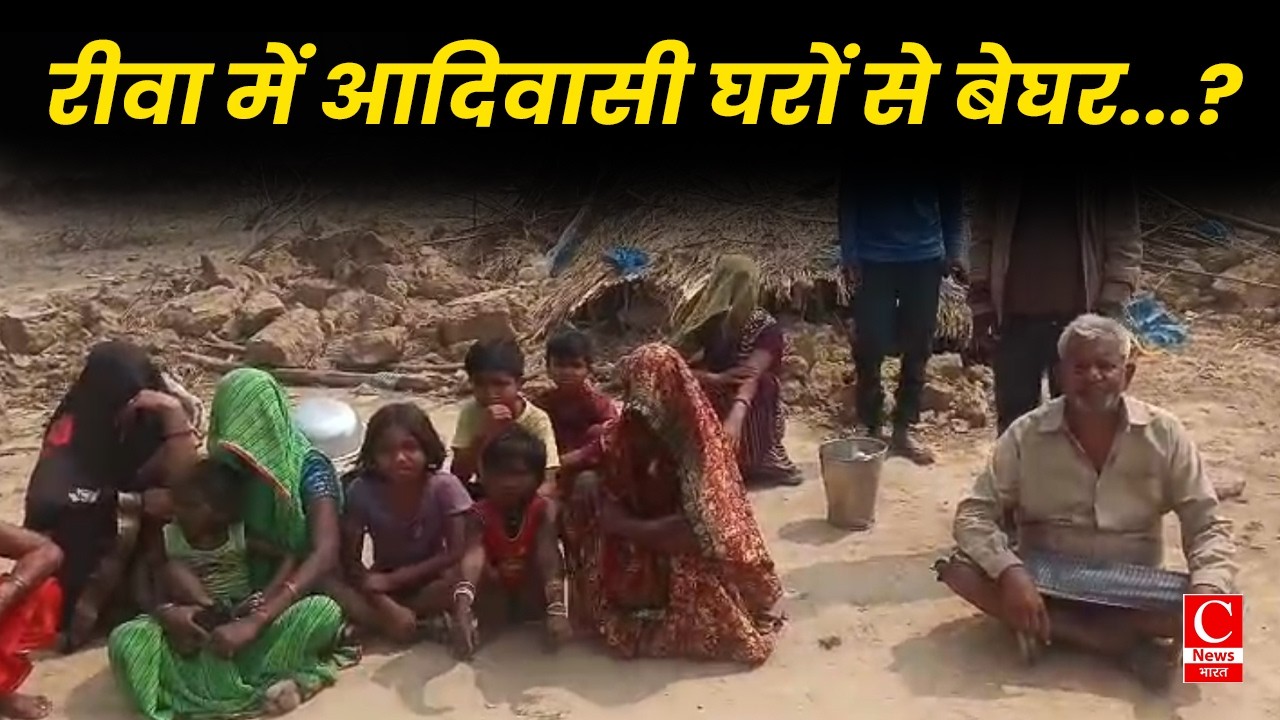 रीवा में आदिवासी घरों से बेघर, तहसीलदार पर आरोप || Cnews Bharat