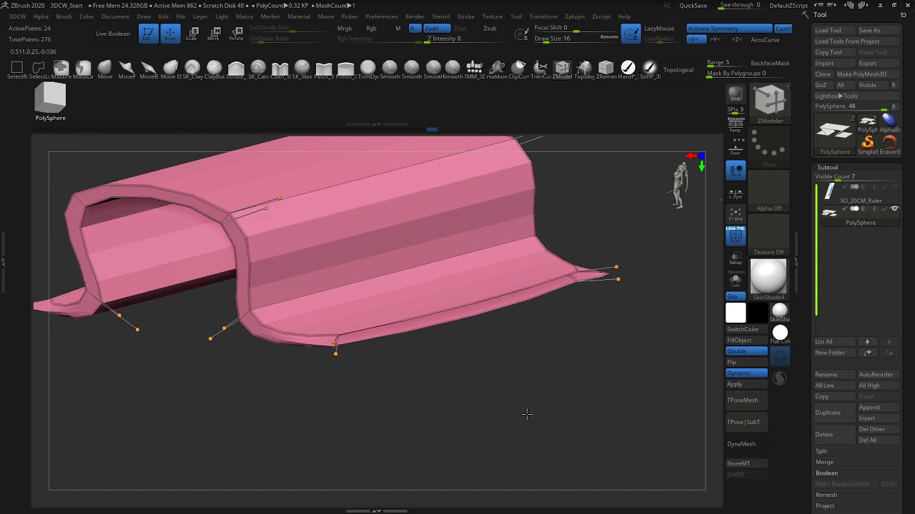 Making a frill Insertmesh brush in Zbrush