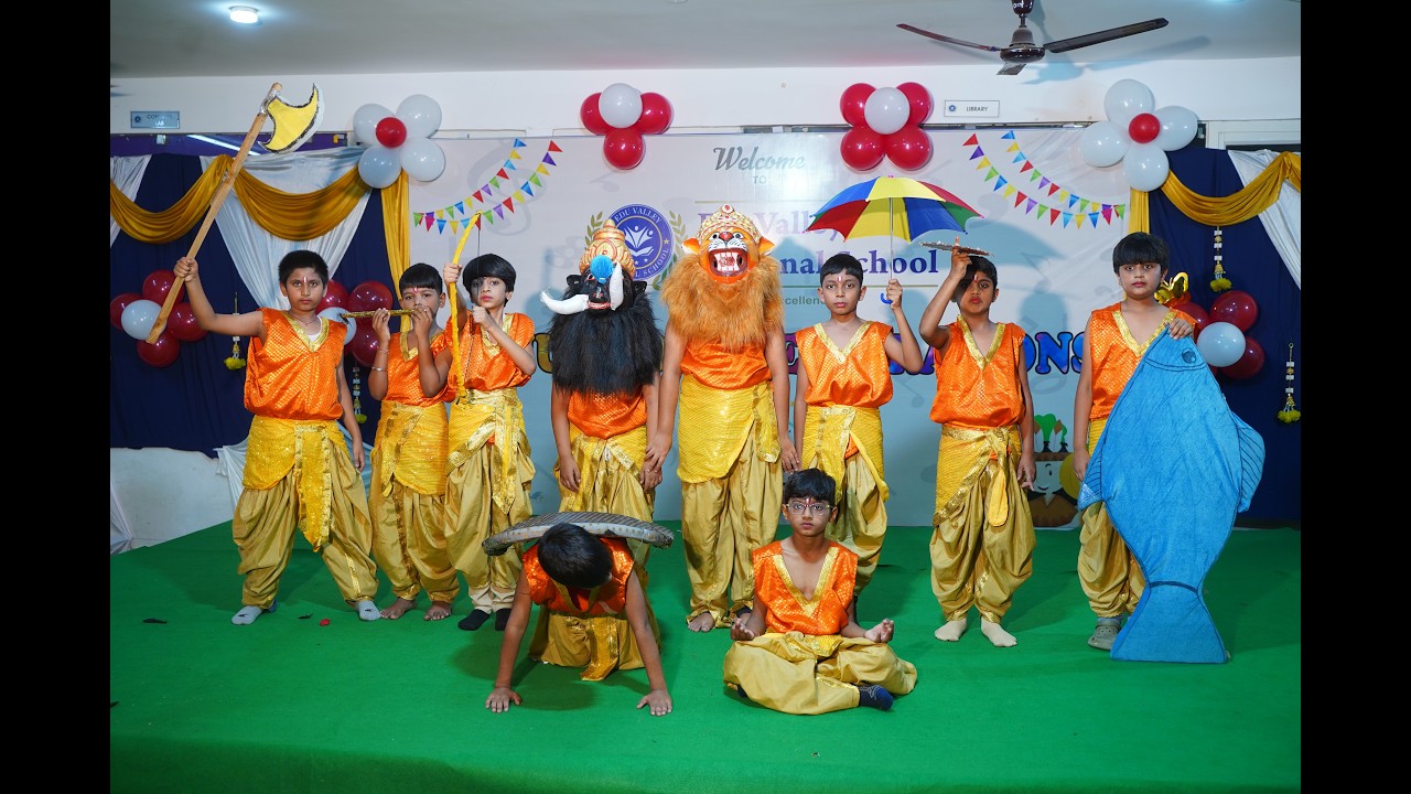 Incredible Dasavatara Performance by Senior Boys | Eduvalley National School Annual Day Celebration