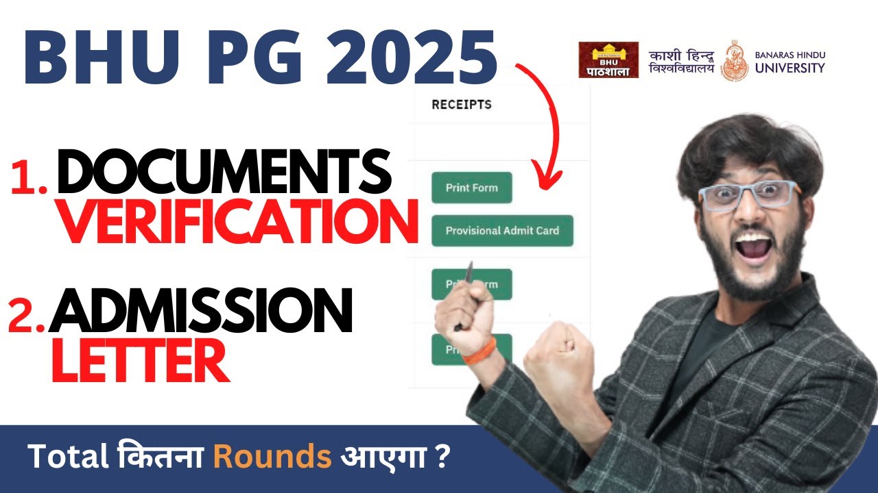BHU PG Admission - When will the Documents Verification happen? & How to Download ADMIT CARD &diams;️? ...
