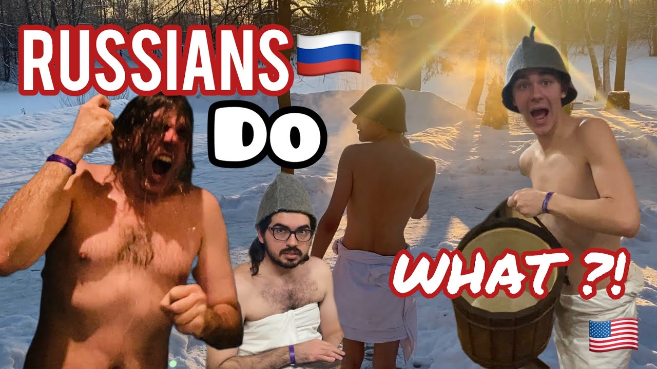 NAKED 🇺🇸AMERICANS in the 🇷🇺RUSSIAN ❄️Snow !! Do you know what a BANYA is?@AuroraBRose