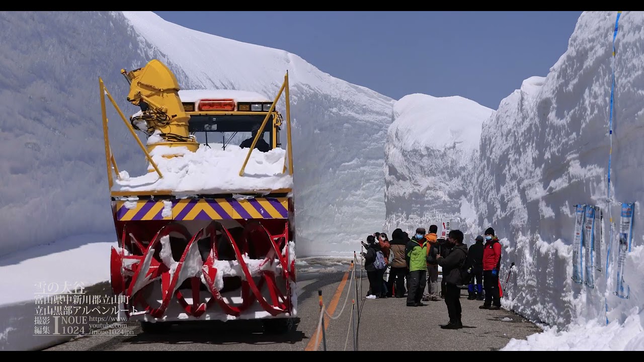 [富山]立山黒部アルペンルート - 雪の大谷[EOS R5 UHD 8K 顔声無] - Tateyama Kurobe Alpine Route,Snow Wall (Yuki-no-Otani)
