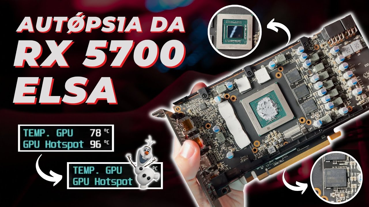 Troca de Pasta Térmica e Testes de Temperatura da RX 5700 Elsa