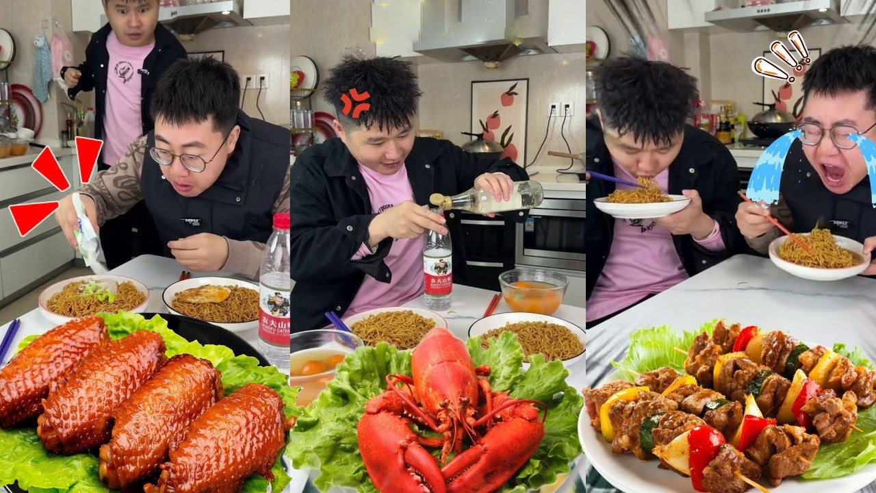自作自受！蠢哥哥给弟弟碗里加大量芥末和食盐整人，不料被弟弟反调换，哥哥一口下去直接崩溃，脸上表情太精彩