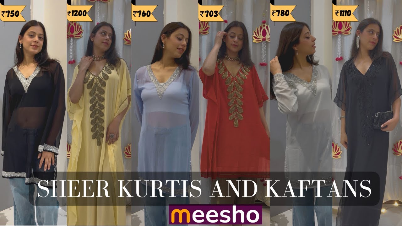 TRENDING Meesho Designer Outfits | Sheer Kurtas & Kaftans You’ll FALL IN LOVE With!