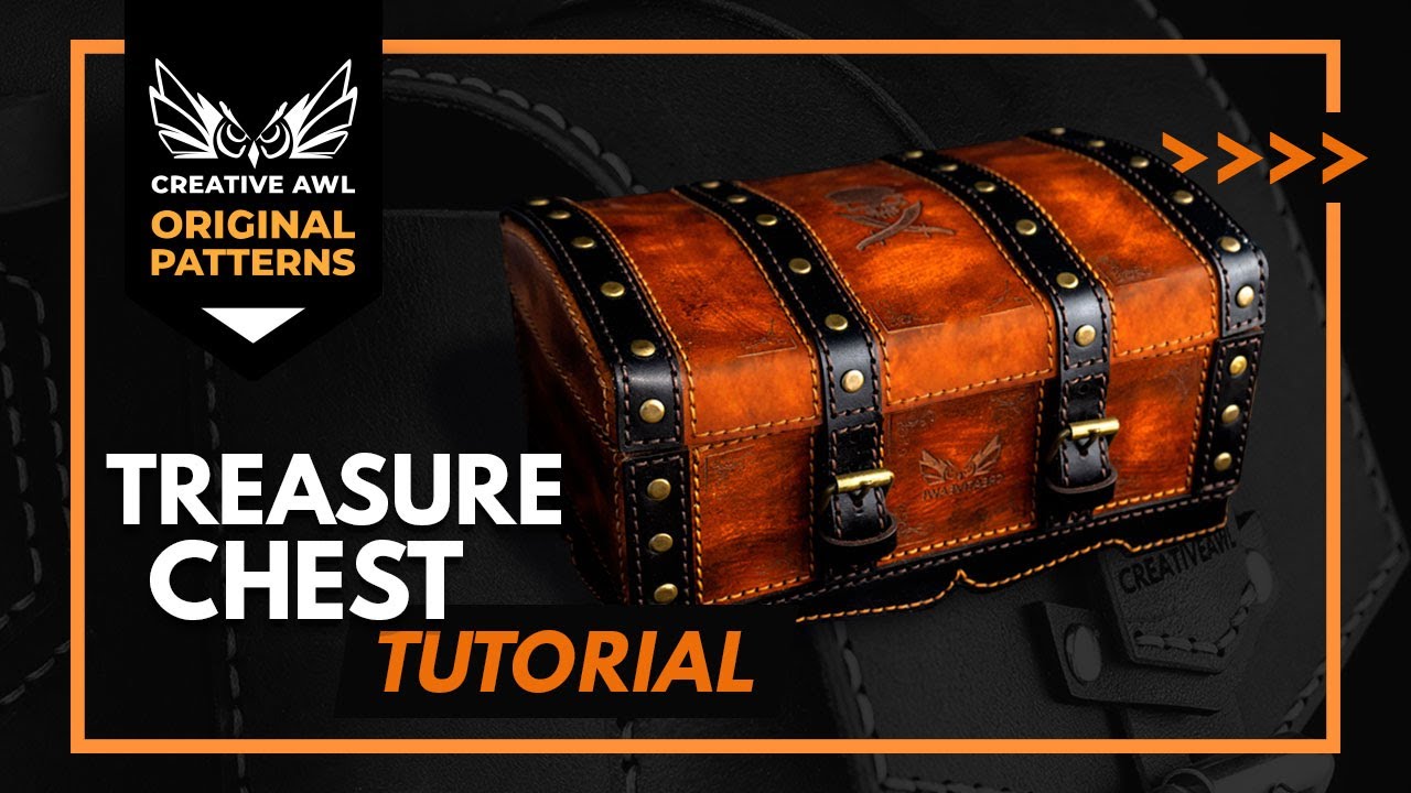 How to make leather Treasure Chest  Making leather Box with PDf Pattern