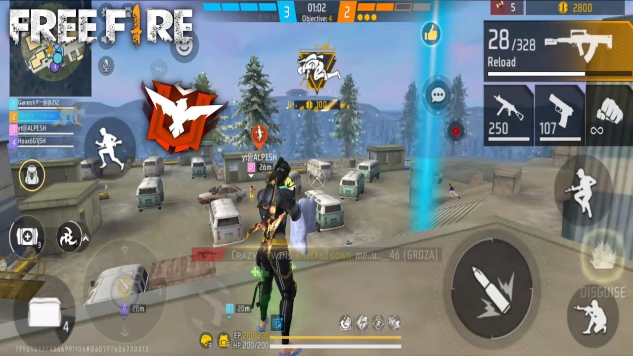 10 kill in cs Rank full mobile gameplay 👺✊🏻● FREE FIRE 
