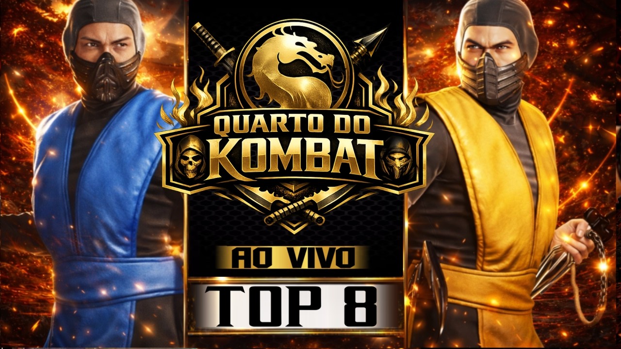 💥[SEMANA 2] Top 8 Ao Vivo MORTAL KOMBAT 1 - Quarto Do Kombat