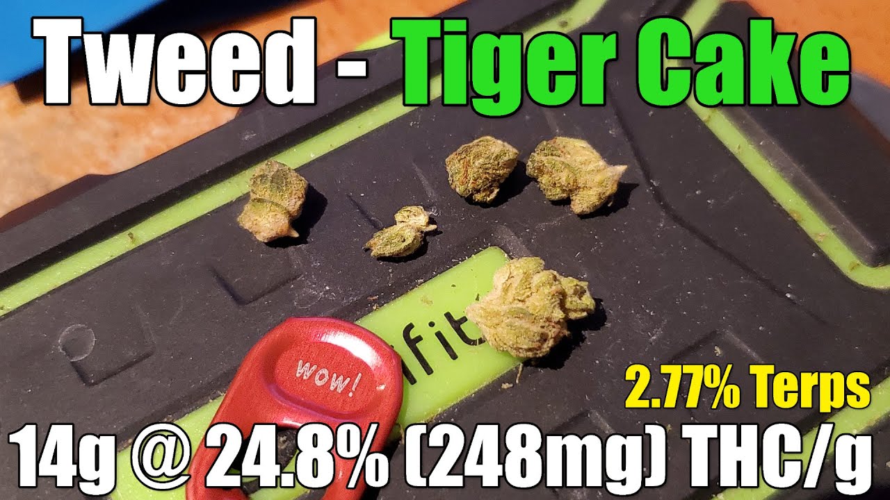 Tweed - Tiger Cake - Unboxing Review - 24.8% (248mg) THC/g | 2.77% Terps  (+Extreme Closeups)