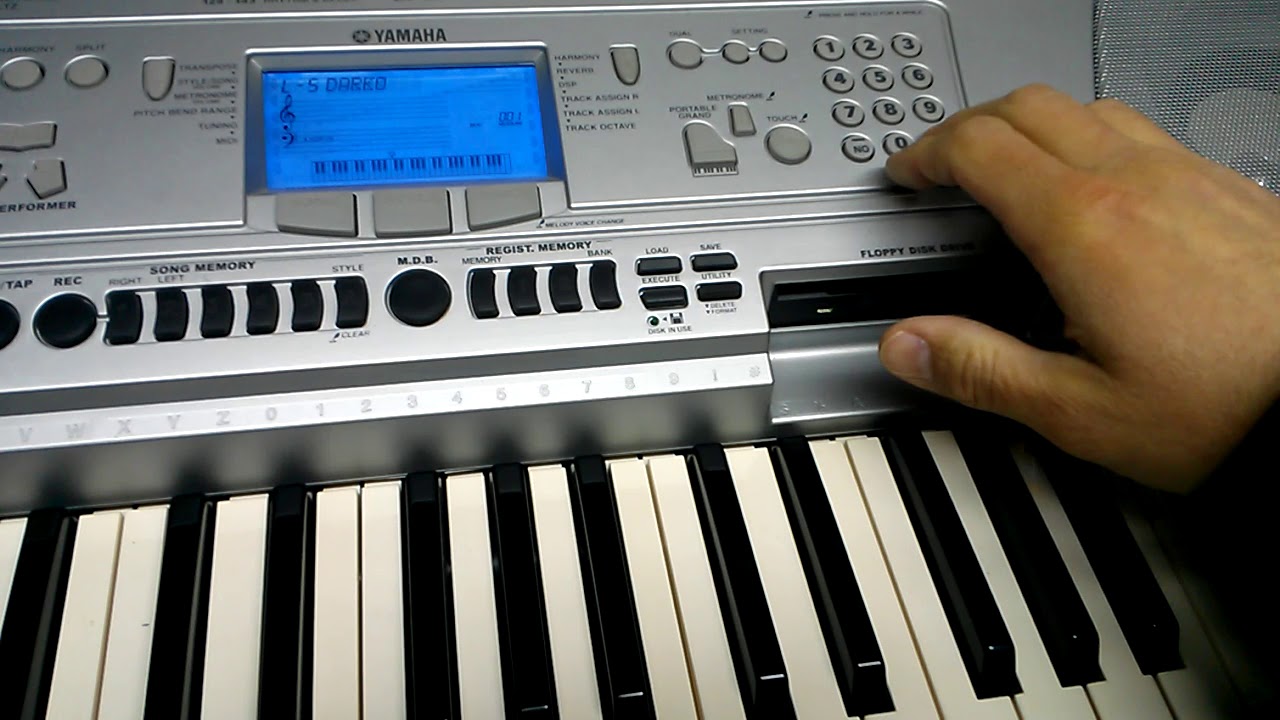 YAMAHA PSR 450 (učitavanje ritmova narodne muzike, 7/8, rumba, sa sa, begin...)