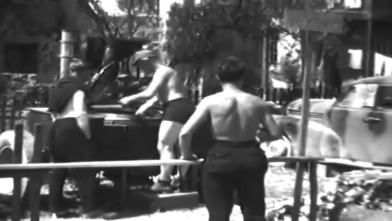 Nazi POW Stockade Near Salzburg, Austria, 5/15/1945 (full)