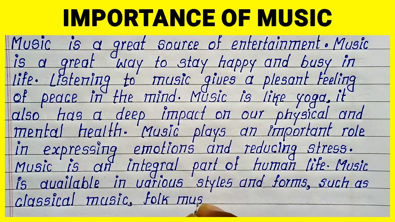 Write English Essay on Importance of Music | Simple Easy Short English Essay on Importance of Music