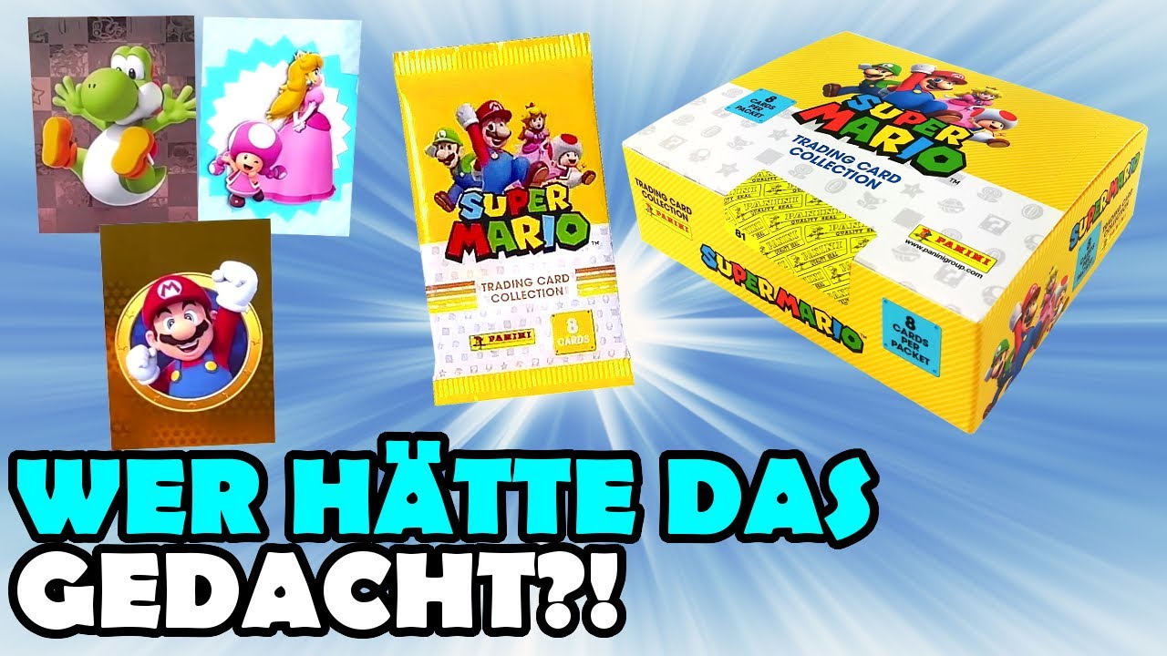 🍄👸Panini SUPER MARIO Trading Cards 2022 - Display Opening - 18 Booster (=144 Karten)