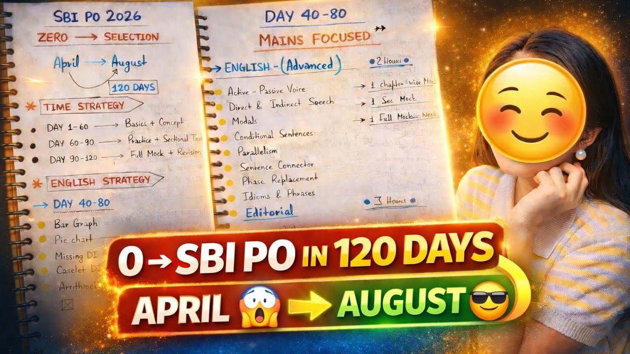 120 Days SBI PO Plan 💯 Complete Strategy for Beginners (Zero to Selection)