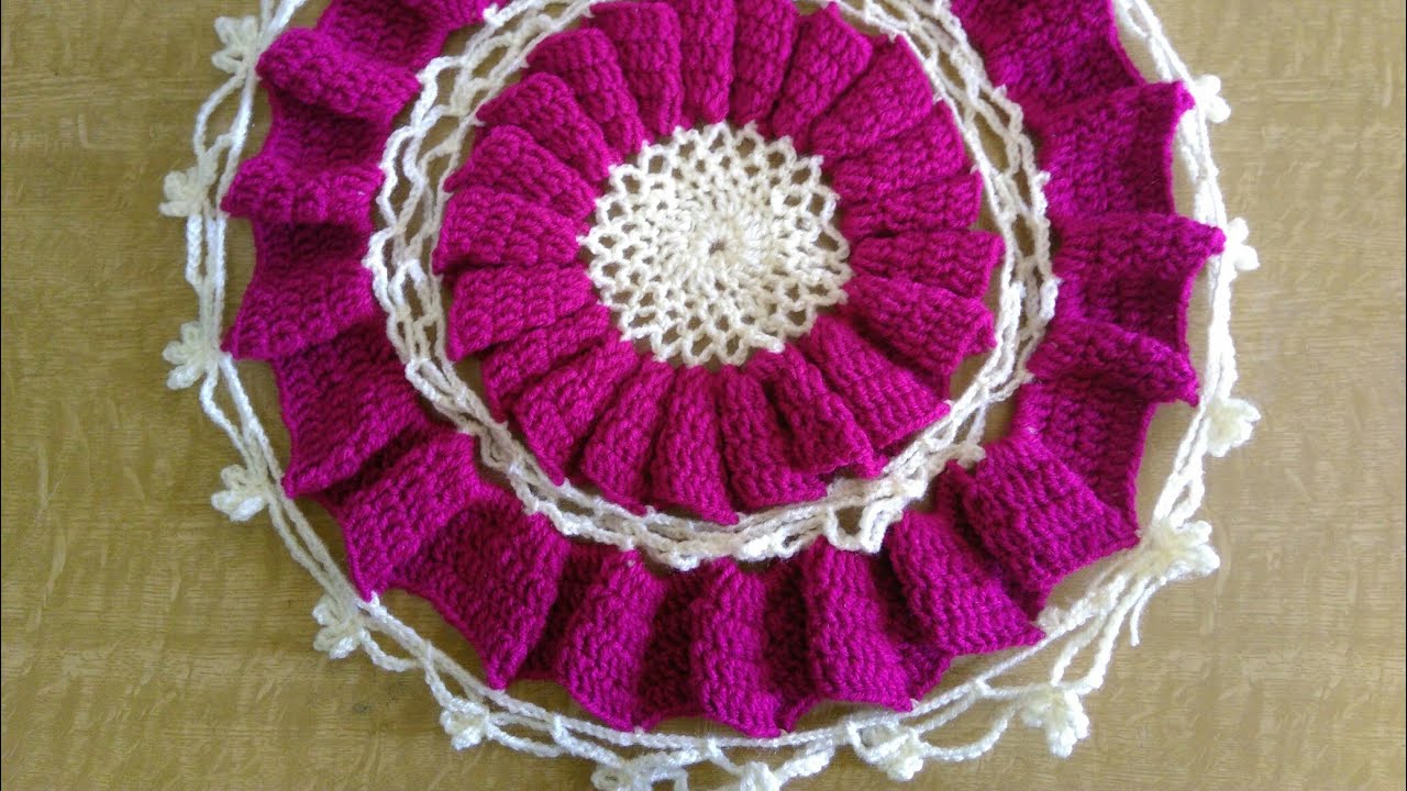 crochet beautiful table mat# in marathi # कसा विणायचा पाकळ्यांचा रुमाल # रुमाल प्रकार 8 # भाग 2