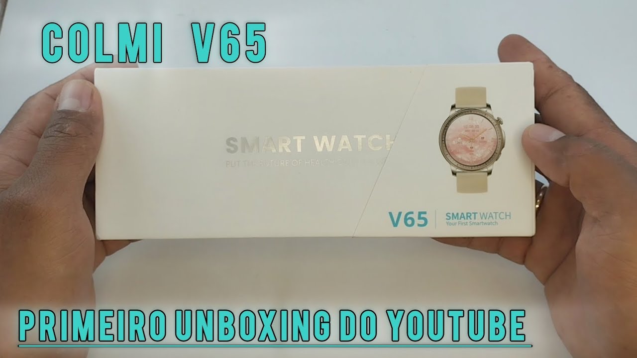 Colmi V65 dourado smartwatch lançamento