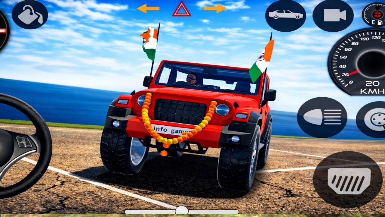 #thar mahindra modification 😈 Red. TharGames:Thar Android Game Android Gameplay थार गाडी