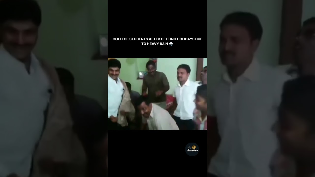 College Closed Due to Rain | Student Reactions 😂 #collegelifememes #FunnyShorts #CHMCollege