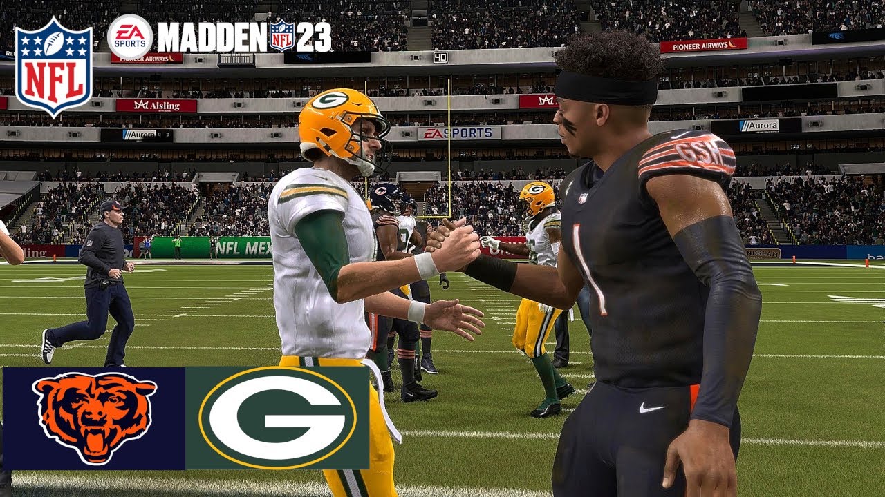 Madden 23 Fields Bears vs Clifford Packers Full Simulation 2023 (Madden 24 Rosters) PS5 4k Game Play