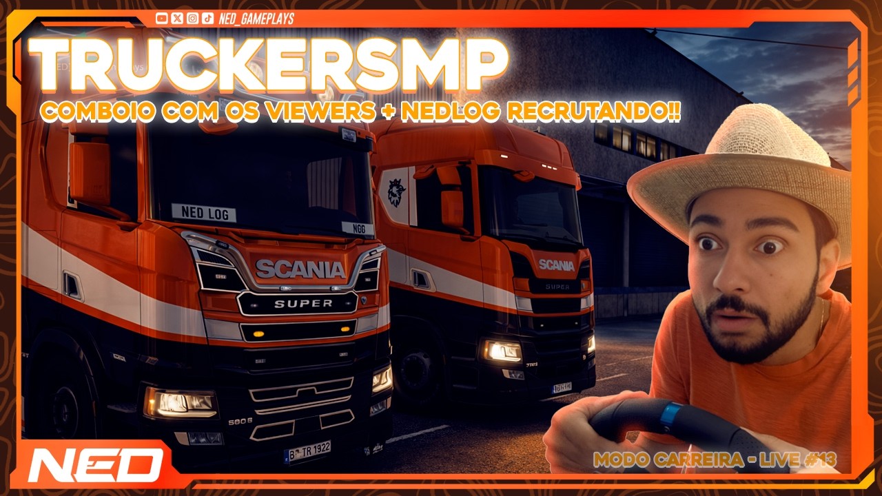 ETS2 TRUCKERSMP COMBOIO SIMULADO COM OS VIEWERS !! NED LOG RECRUTANDO !!!