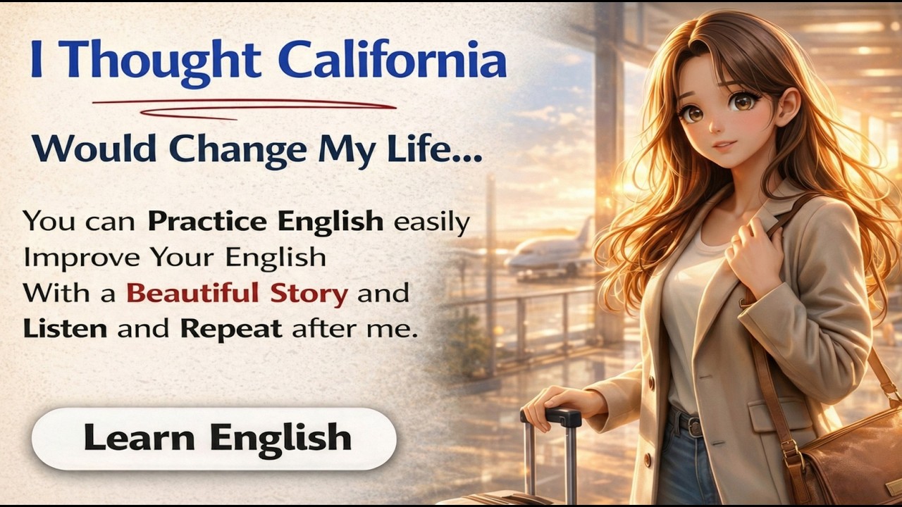 I Went to California to Change My Life 🌴 | Shadowing English Story (B1–B2)