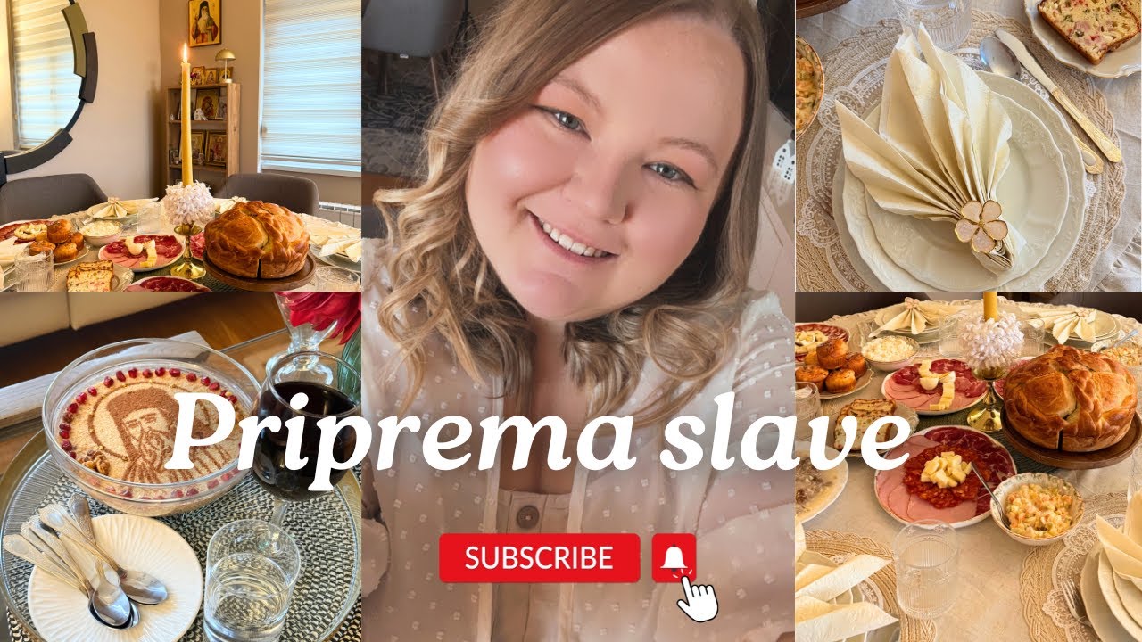 Vlog: Priprema slave + najlepši prizori iz našeg doma, ukusna hrana, svečana trpeza ♡