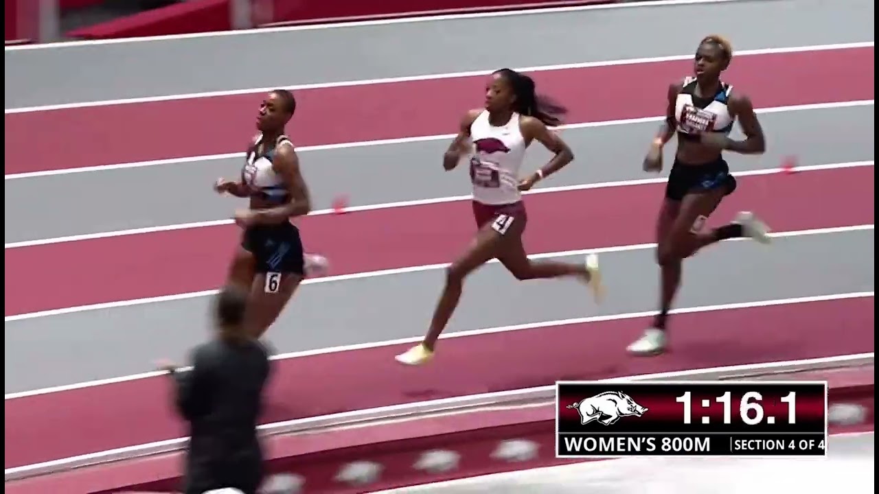 ARKANSAS QUALIFIER : WORLD 400H FINALIST BRITTON WILSON RUNS HER FIRST 800M INDOOR