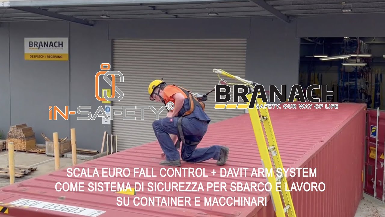 DAVIT ARM BRANACH - Sistema di sbarco in anticaduta per scale portatili su container e macchinari