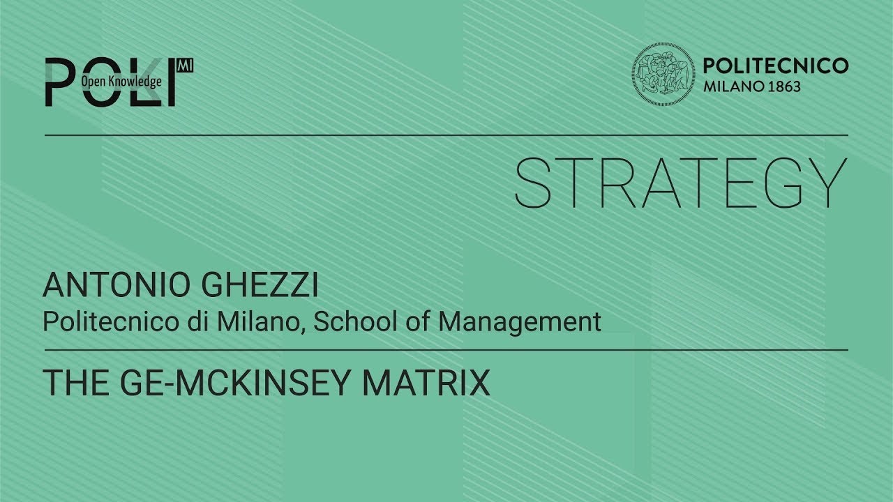 The GE-McKinsey Matrix (Antonio Ghezzi)