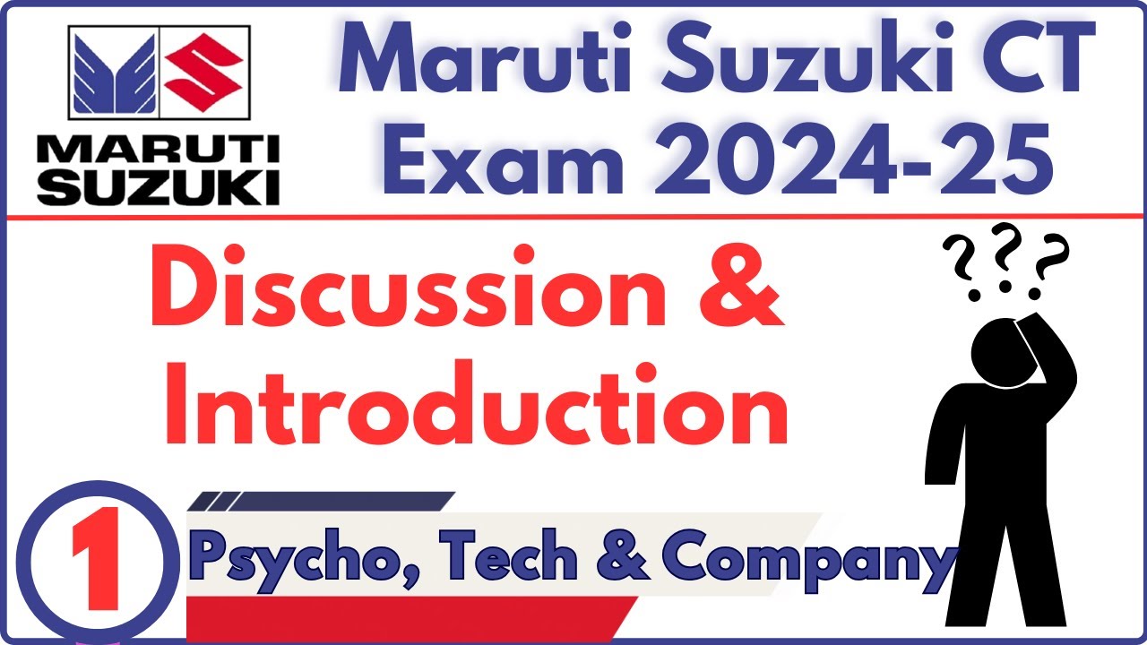 🔴 CT Exam 2025 Part 1| Maruti Suzuki CT Exam 2025
