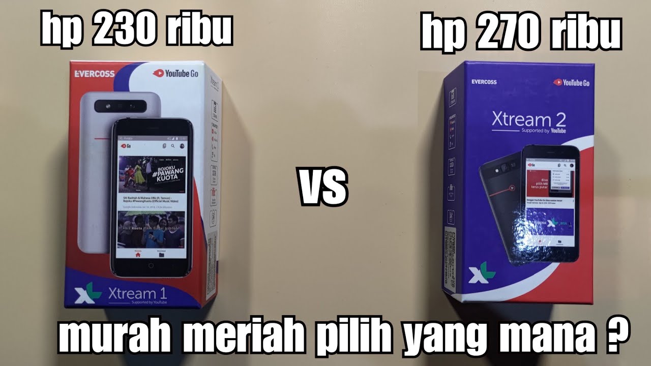 The real hp murah 200 ribuan. evercoss xtream 1 vs evercoss xtream 2 , kalian pilih mana?
