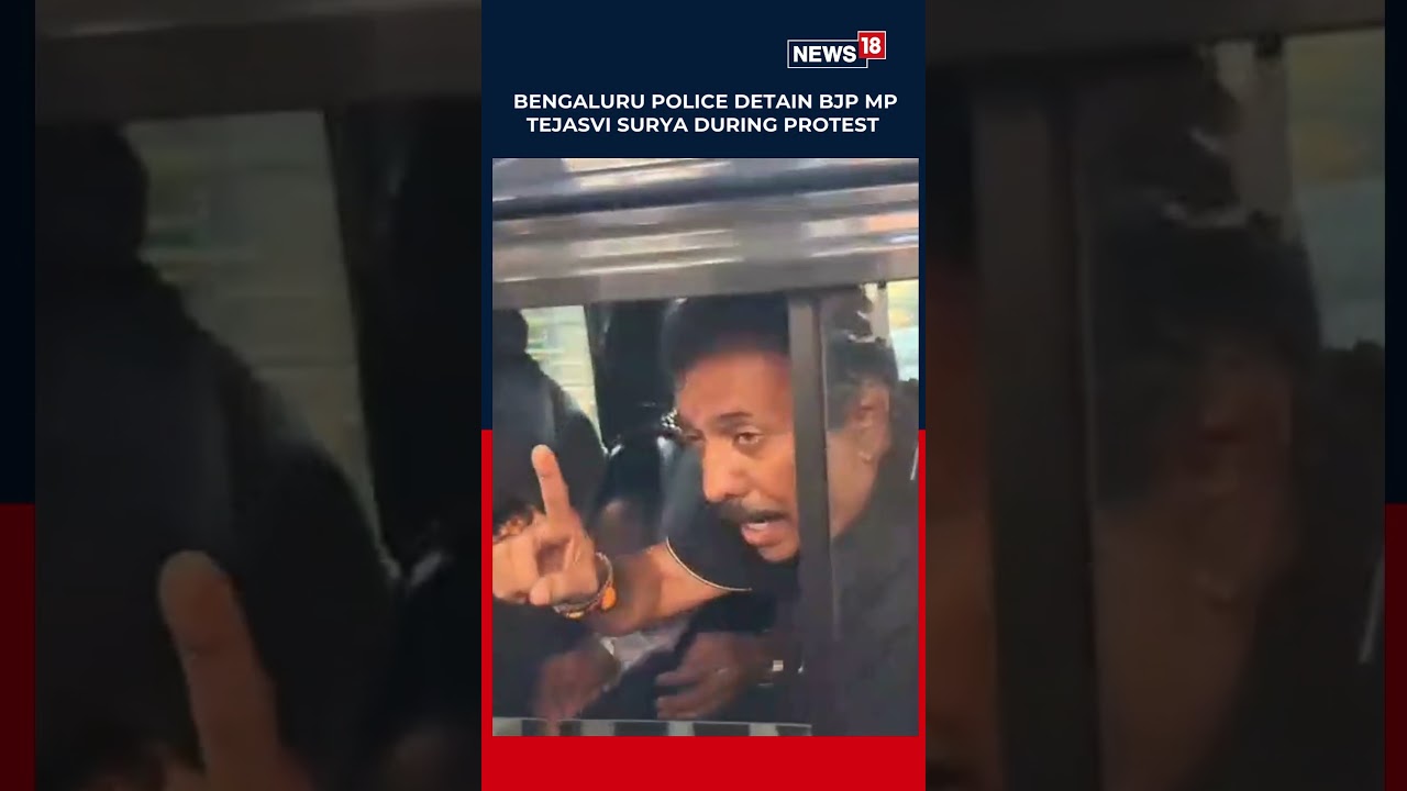 BJP MP Tejasvi Surya Detained During A Protest He Joined, As Tensions Rose Around Demonstration N18S