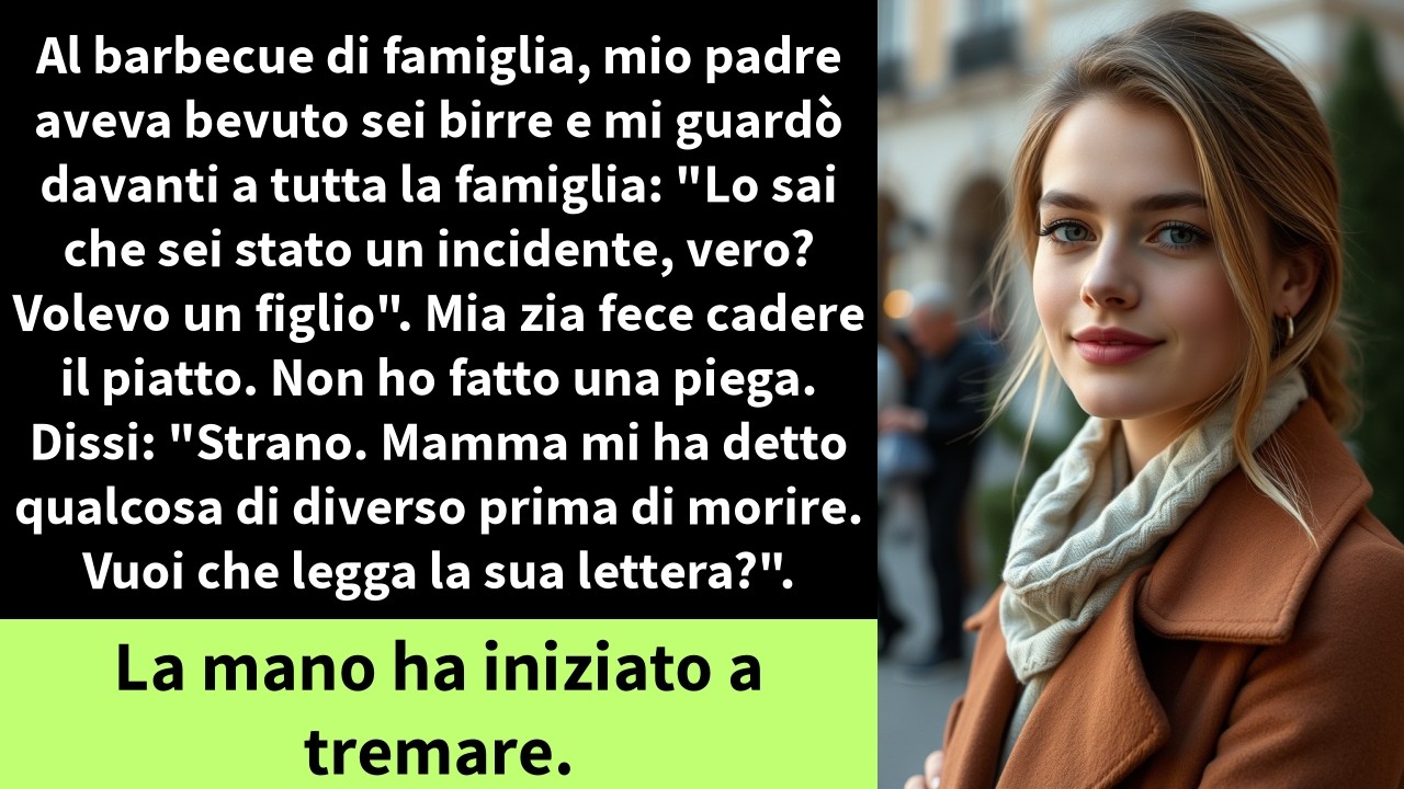 Al barbecue di famiglia, mio padre aveva bevuto sei birre e mi guardò davanti a tutta la famiglia: