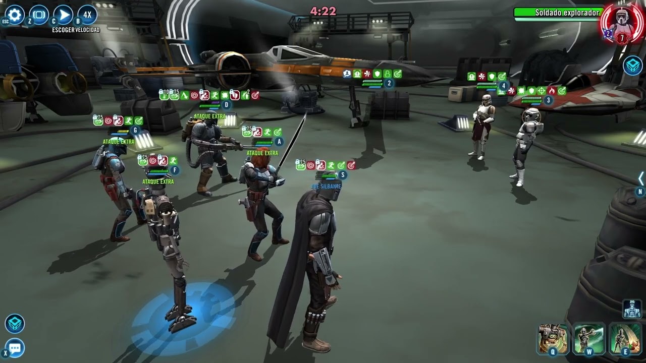 SWGOH Bo katan Mandalr´o Counter GAC Dark trooper Moff gideon + Moff gideon datacron lvl9