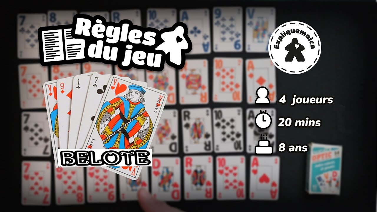 🎴 BELOTE 🎴 r&egrave;gle du jeu en fran&ccedil;ais par #expliquemoica #belote