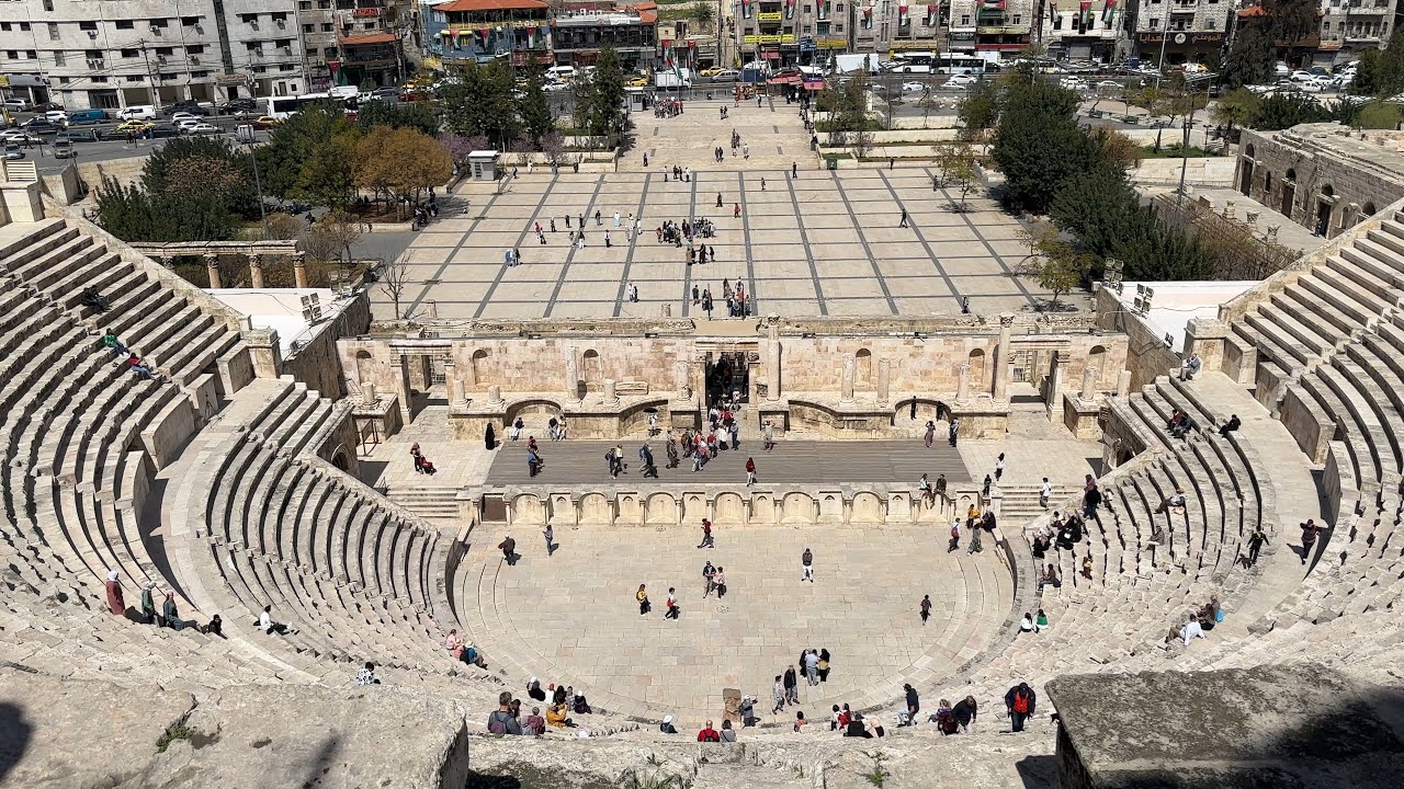 Tour of the impressive ancient Roman Amphitheater in Amman | Trip to Jordan 2023