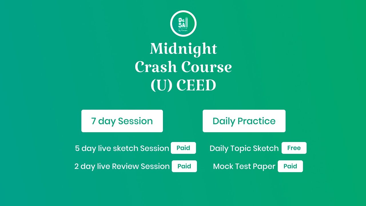 Prepare Like a Pro: Midnight Crash Course for CEED & UCEED 2025 | Enroll Now!