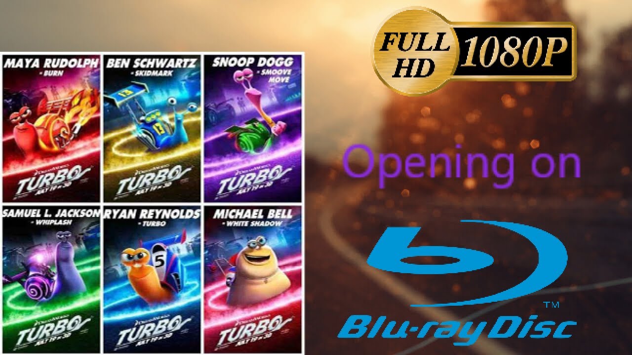 Opening to Turbo 2013 Blu ray (FULL HD)