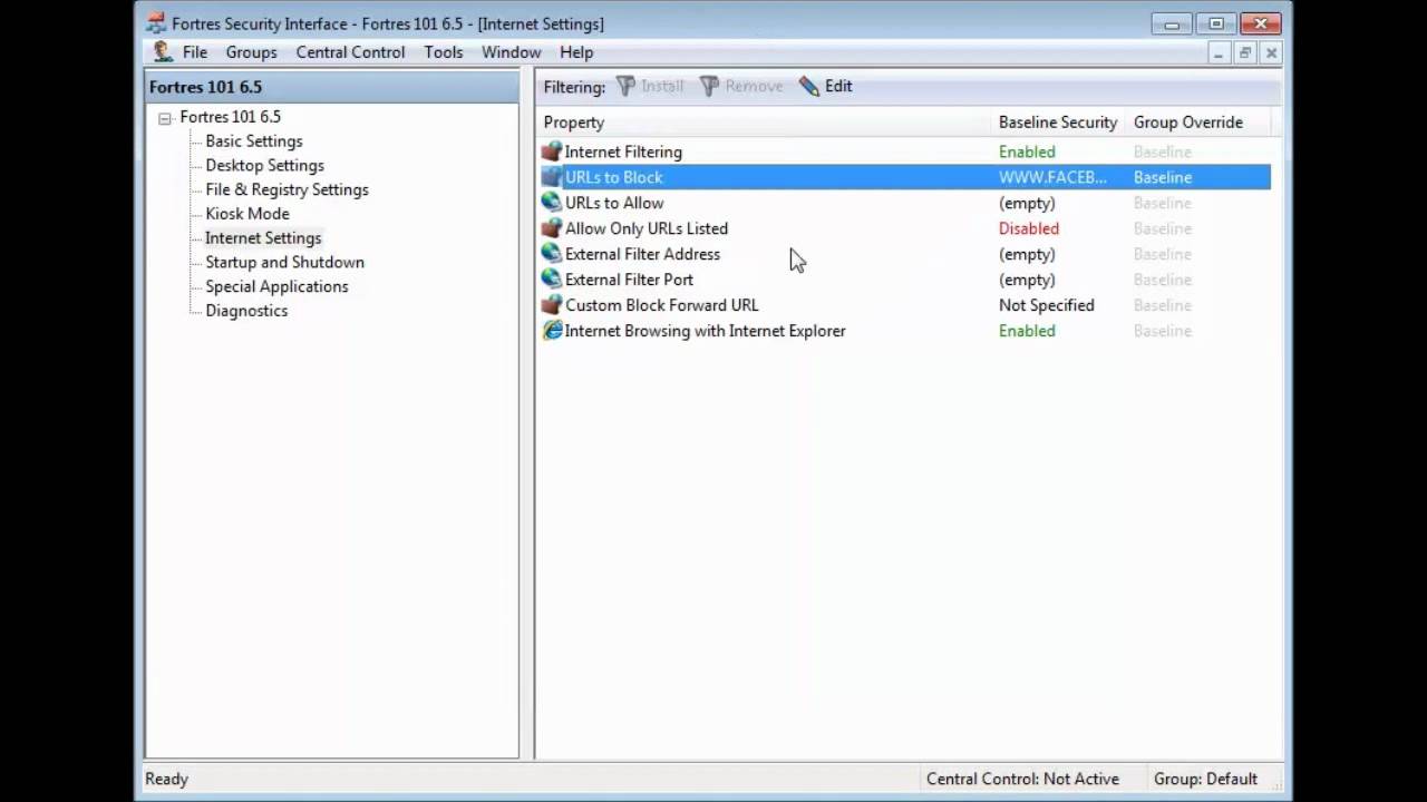 Internet Filtering in Fortres 101