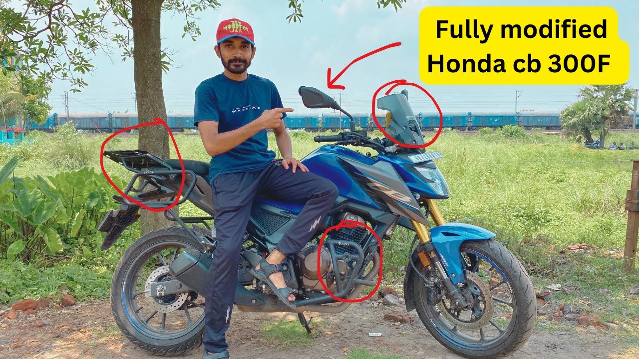 Honda CB 300F fully modified for touring | honda cb300f crash guard | wind shild