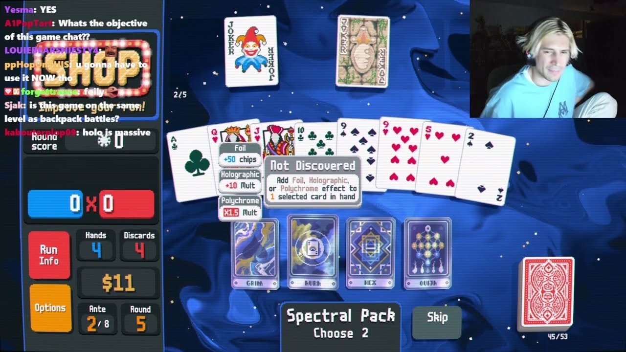 xQc Gets Addicted to Balatro (Poker Game)