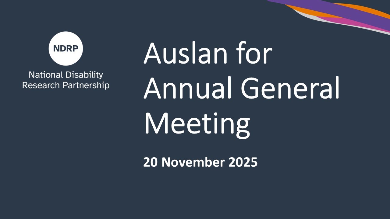 NDRP Annual General Meeting 2025 – Full Recording (with Auslan)