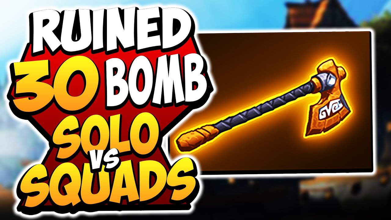 RUINED 30-BOMB - SO CLOSE - Axe Warrior Solo Squads | Realm Royale