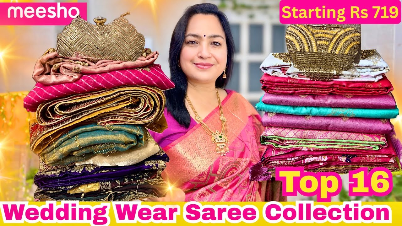 😍Meesho wedding wear Saree Starting Rs 710 Only #meeshofinds #meeshosarees @ashigautam 