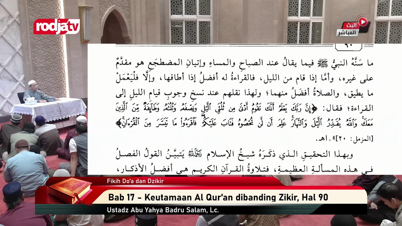 [LIVE] Ustadz Abu Yahya Badru Salam, Lc. - Fiqih Do'a dan Dzikir