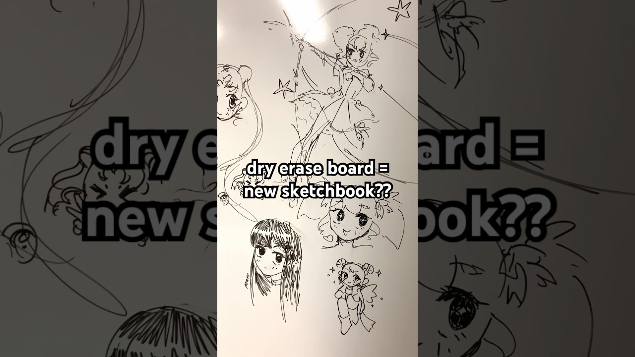 dry erase board sketchbook??? #art #shorts #sketching #doodle #magicalgirl #sketchbook #drawing
