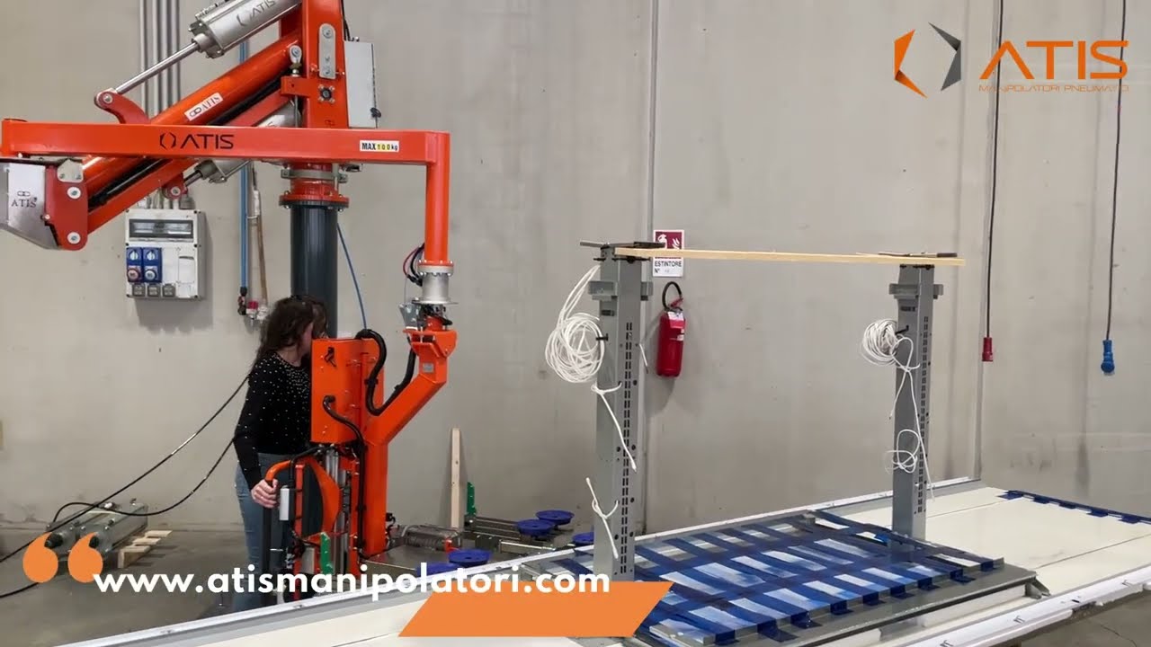 Powerful Handling Solutions_Manipolatore Pneumatico per Tetti Schiumati e Gruppi Evaporatori