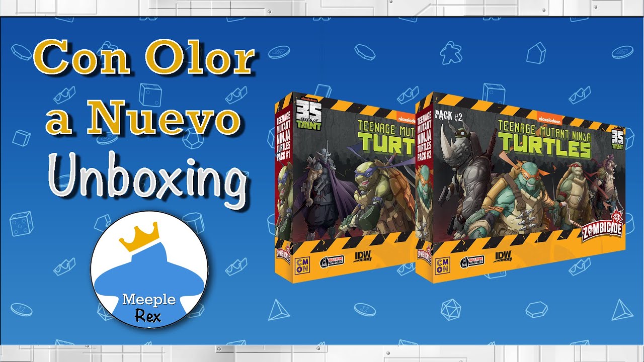 TMNT Zombicide Packs 1 y 2 Unboxing [ES] - Con Olor a Nuevo