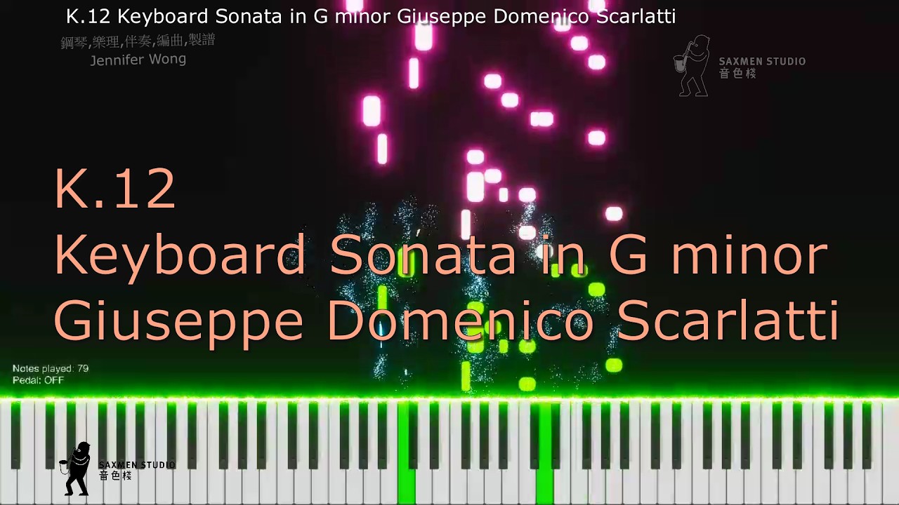 K.12 Keyboard Sonata in G minor Giuseppe Domenico Scarlatti
